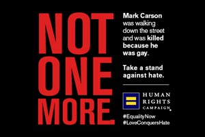 Not One More: Take a Stand Against Hate, Human Rights Campaign