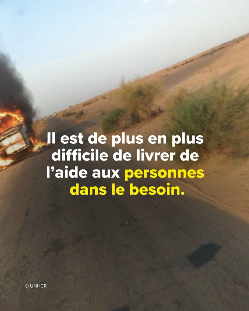 Image for the Tweet beginning: Un camion d'aide du HCR