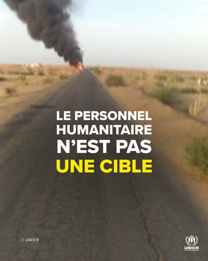 Image for the Tweet beginning: Un camion d'aide du HCR