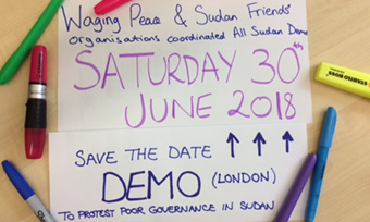 All Sudan Demo organized by Waging Peace on June 30, 2018 in London
